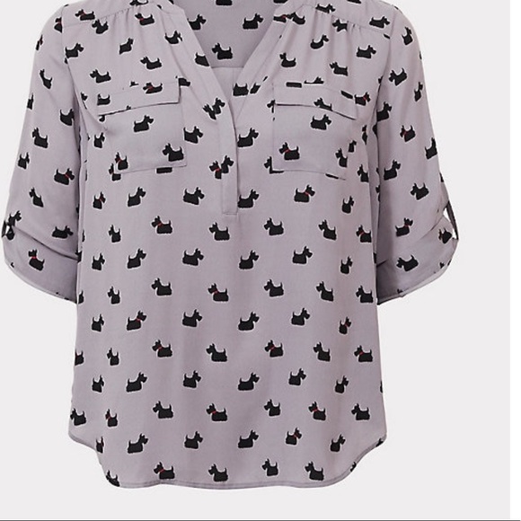 Grey shirt with cute terrier print - Picture 2 of 4